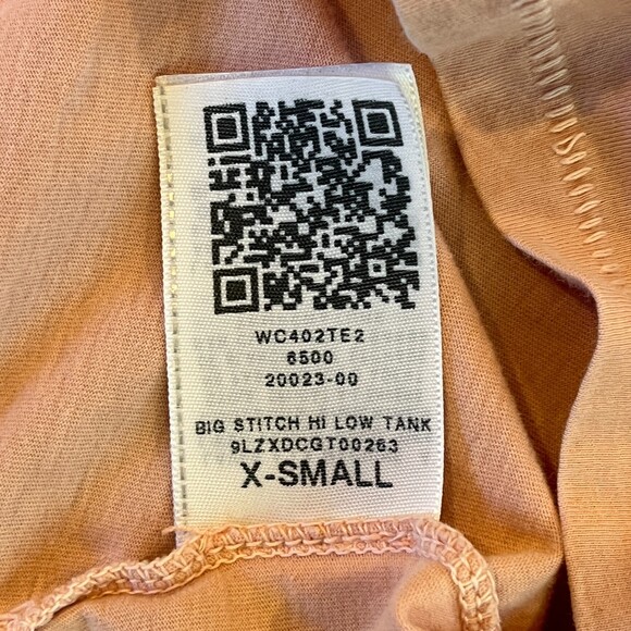 True Religion Pink Ombre Tank Top Big Stitch Hi Low Tank XS - Picture 8 of 8